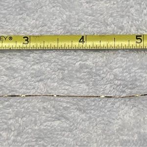 14K yellow gold dainty herringbone bracelet